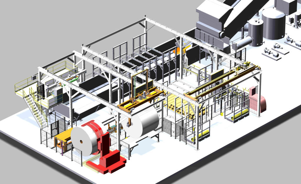 A rendering of a core cleaning system