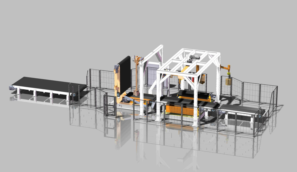 A rendering of a roll wrapping system built by AHI