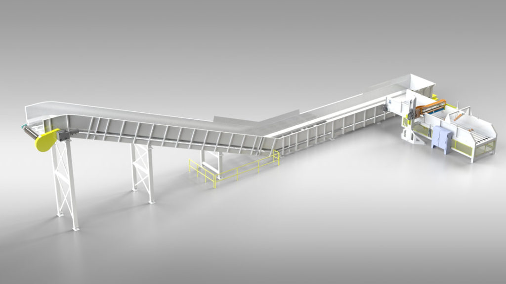 Another view of the recycle bale dewiring system from AHI