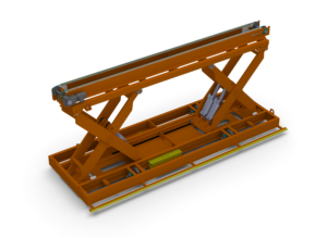 A rendering of an AHI core lift cart
