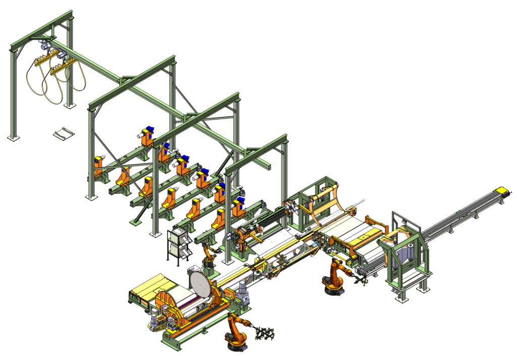 A rendering of an AHI Kraft Wrapping & handling systems