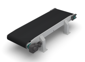 A rendering of a v-belt conveyor