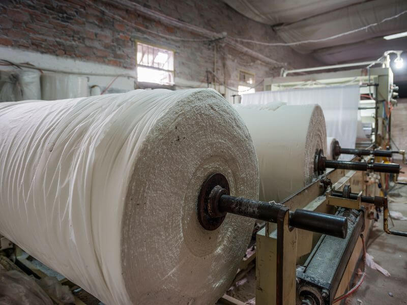 paper rolls being made