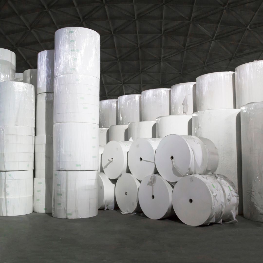 stacks of paper rolls