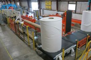 An example of a parent roll handling system built by Automatic Handling
